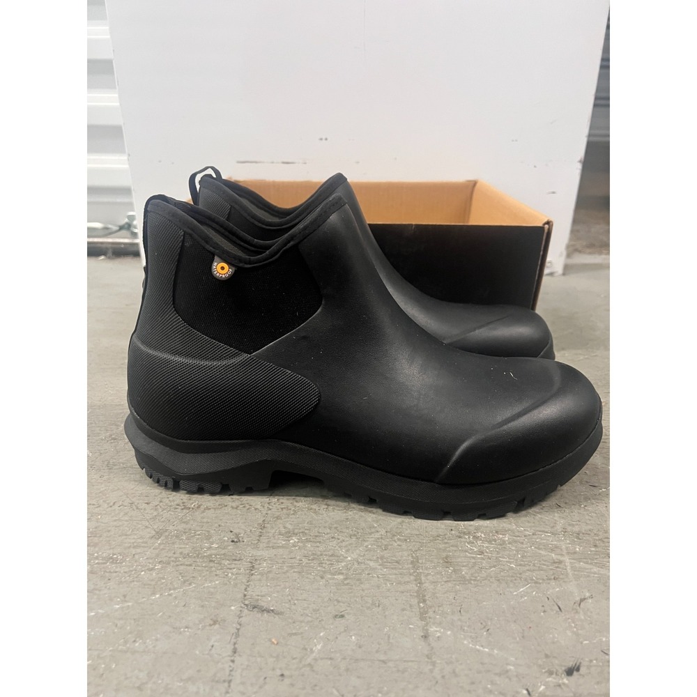 Bogs Sauvie Chelsea II 73110-001 Boots Mens 11 Black Slip-Resistant Waterproof